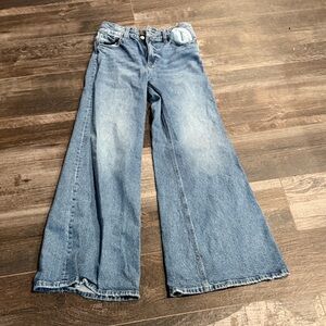 Women's Blue Wide-Leg Jeans